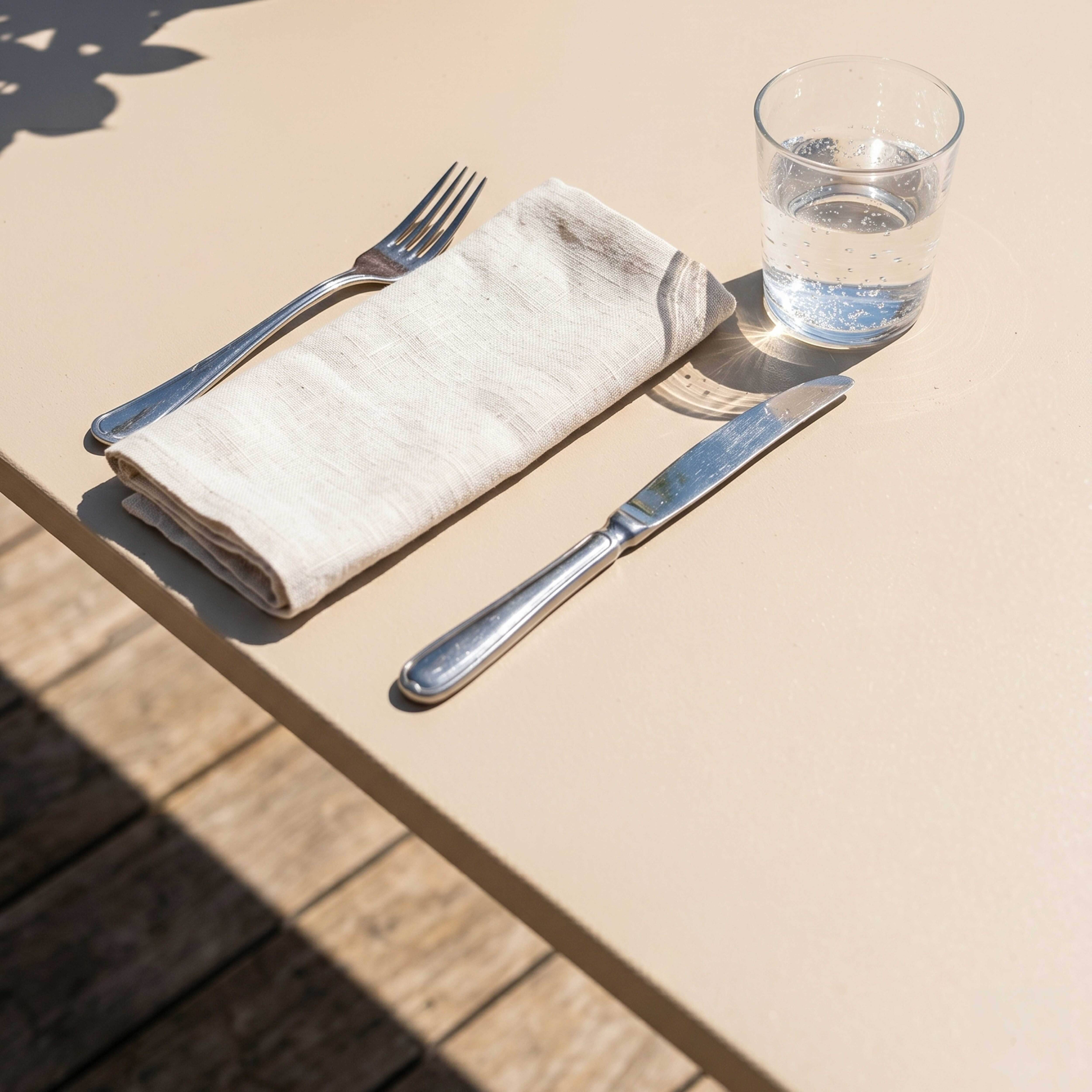 Oviala - Table de jardin rectangulaire en métal 8 places 180 cm ivoire Palavas - Oviala - Image 3