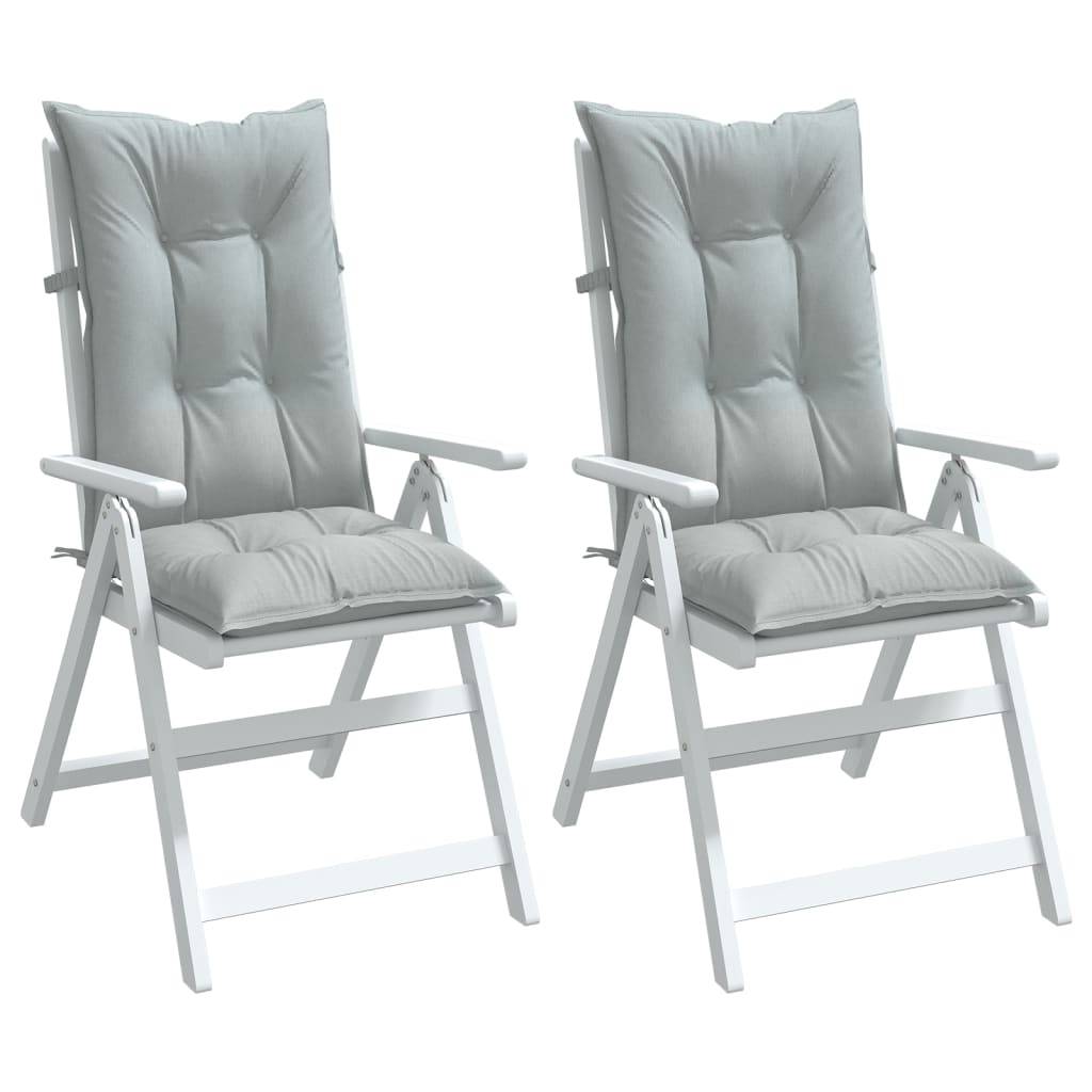 ComfortXL - Lot de 2 Coussins Dossier Haut Polyester Anti-glisse pour Chaise de Jardin Gris Clair Mélangé 120x50cm – ComfortXL Outdoor Living - Image 1