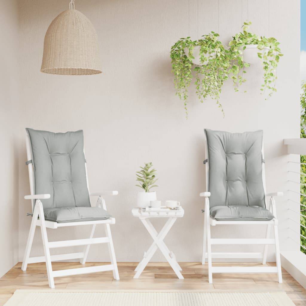 ComfortXL - Lot de 2 Coussins Dossier Haut Polyester Anti-glisse pour Chaise de Jardin Gris Clair Mélangé 120x50cm – ComfortXL Outdoor Living - Image 4