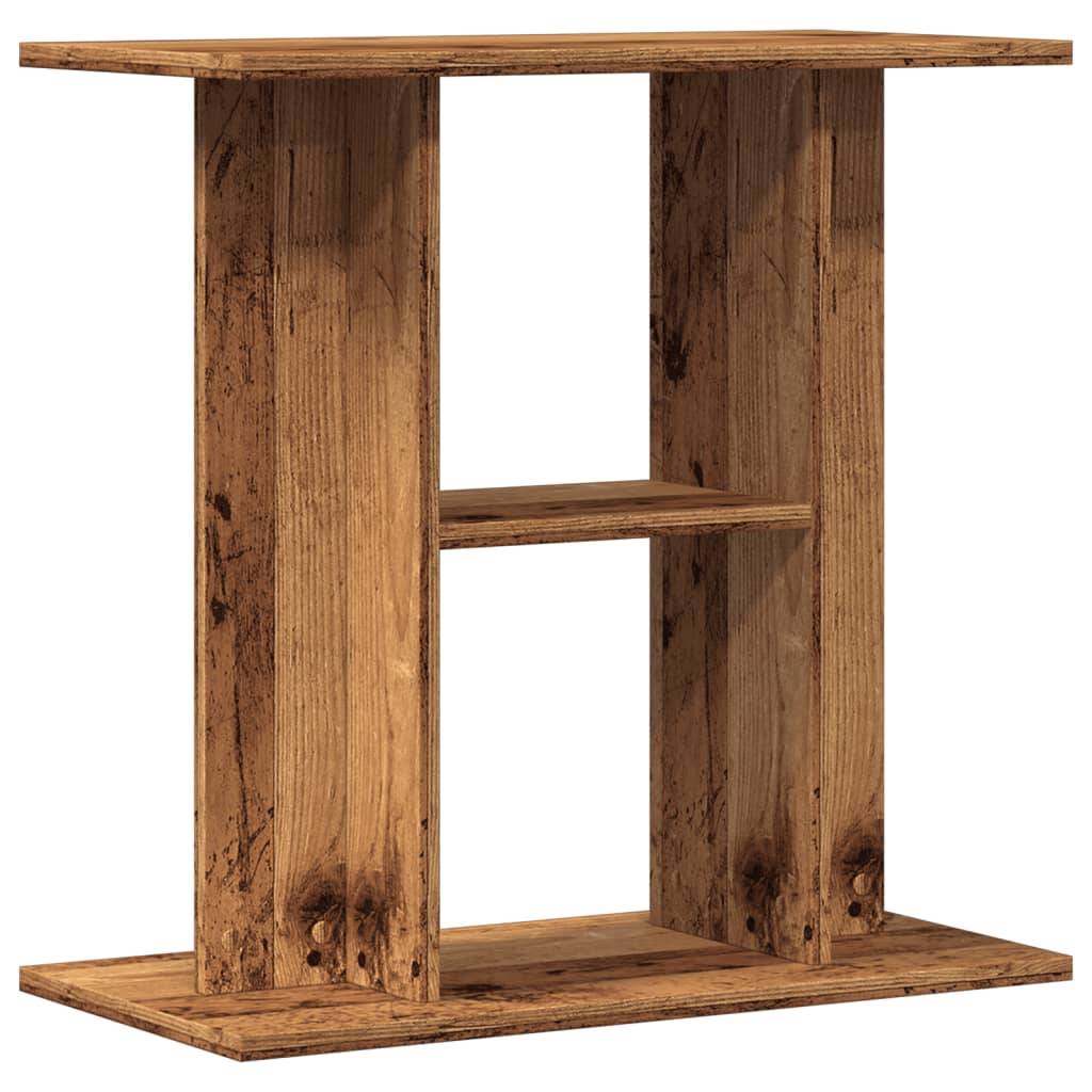 Meuble pour Aquarium Bois d'Ingénierie Rangement 3 Niveaux 60x30x60 cm Bois Ancien - ComfortXL Outdoor Living - Image 2