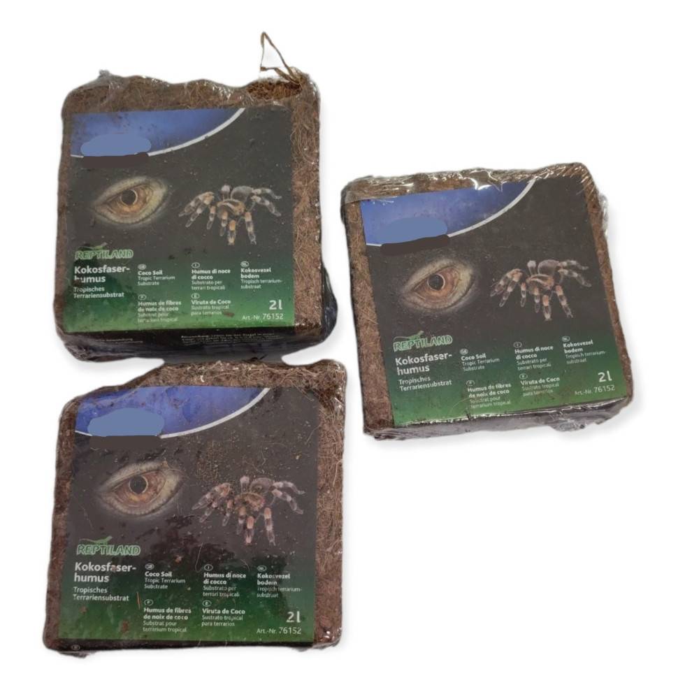 2 litres X3 de fibres de noix de coco compressé reptiles et amphibiens. - Image 5
