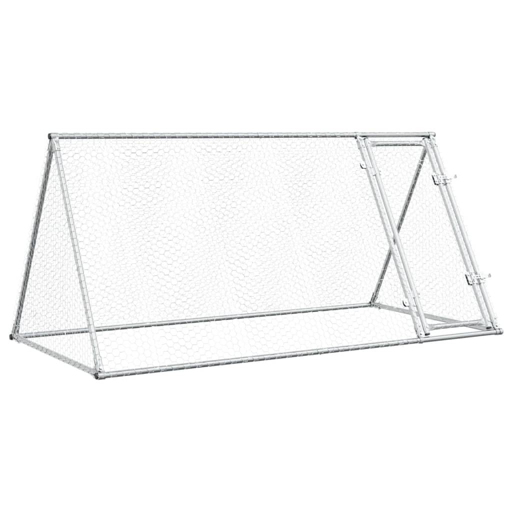 Maison Chic - Cage pour poules - Cage extérieur/intérieur argenté 200x105x91 cm acier galvanisé - Image 1