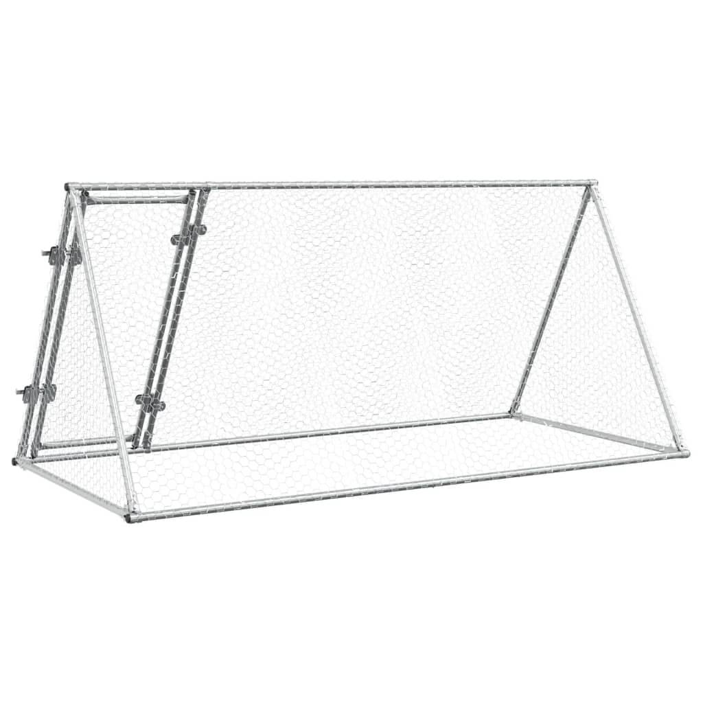 Maison Chic - Cage pour poules - Cage extérieur/intérieur argenté 200x105x91 cm acier galvanisé - Image 7