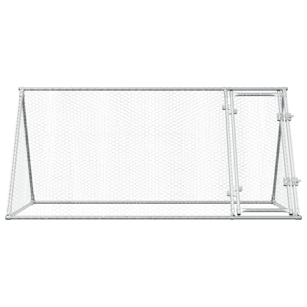 Maison Chic - Cage pour poules - Cage extérieur/intérieur argenté 200x105x91 cm acier galvanisé - Image 5