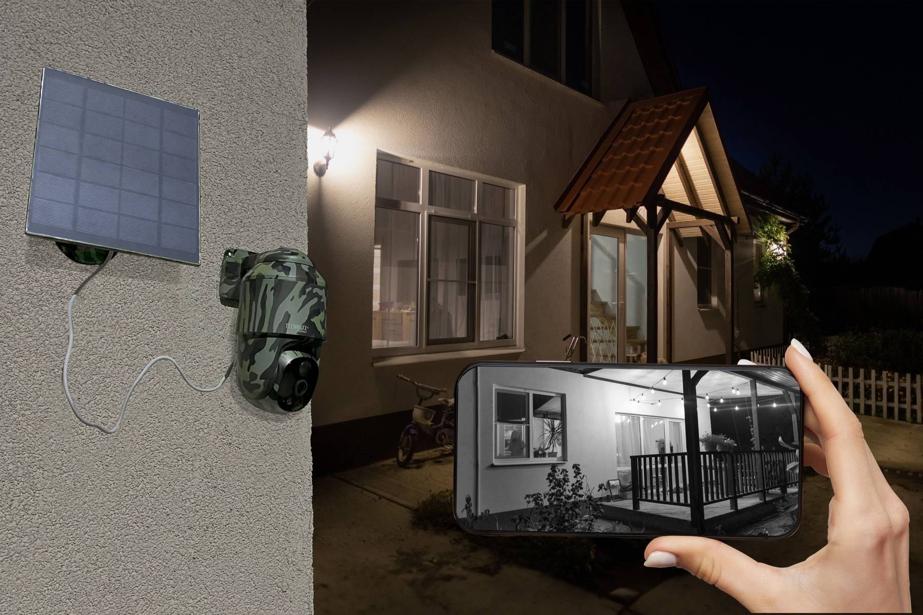 TECHNAXX - Caméra Dôme 4G PT avec 
panneau solaire - Image 3