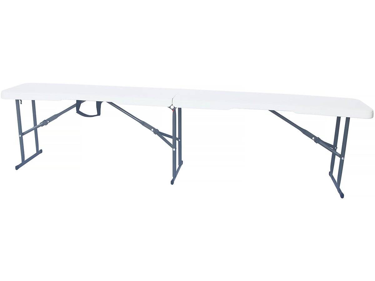 Habitat Et Jardin - Ensemble Table De Jardin Pliante + 2 Bancs Pliants " Foldy" - Blanc -habitat Et Jardin - Image 4
