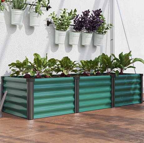 Vitavia - Carré potager Linus IN-OUT S – bac Zincalume®, Couleur Vert/Aluminium - Image 7