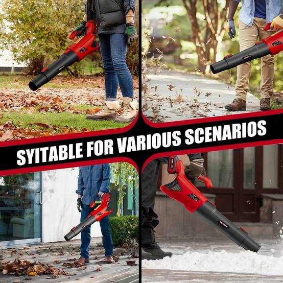 Souffleur de Feuilles sans Fil 20 V, souffleur à Feuilles avec Batterie 4,0 Ah, 5 Modes de Vitesse pour l'entretien de la pelouse, 4500 W, et Le - Image 5