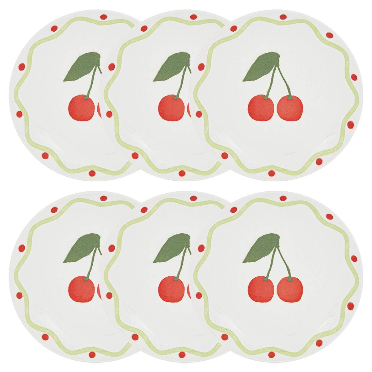 Atmosphera - Lot de 6 assiettes à dessert Fruity - Atmosphera Créateur d'intérieur