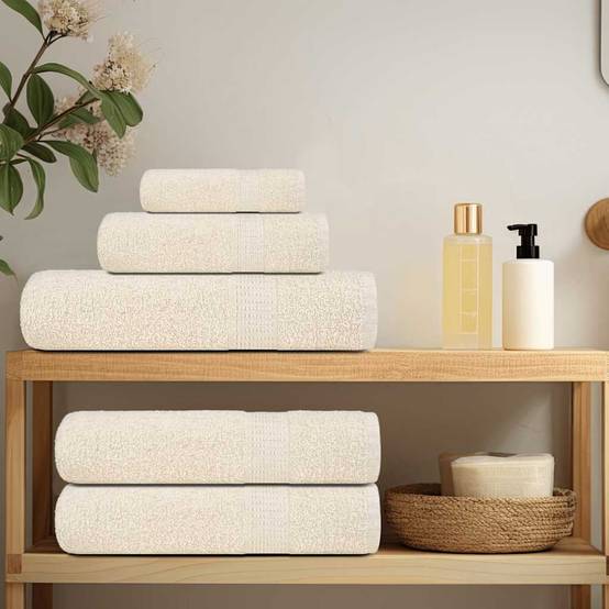 Nappe / serviette coton crème 70 x 140 cm - Prolenta premium p315.0 - Image 3
