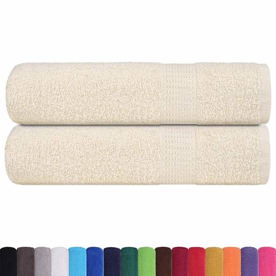Nappe / serviette coton crème 70 x 140 cm - Prolenta premium p315.0 - Image 1