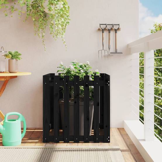 Prolenta Premium - Jardinière bois noir 70 x 70 x 70 cm - Prolenta premium p337.4 - Image 2