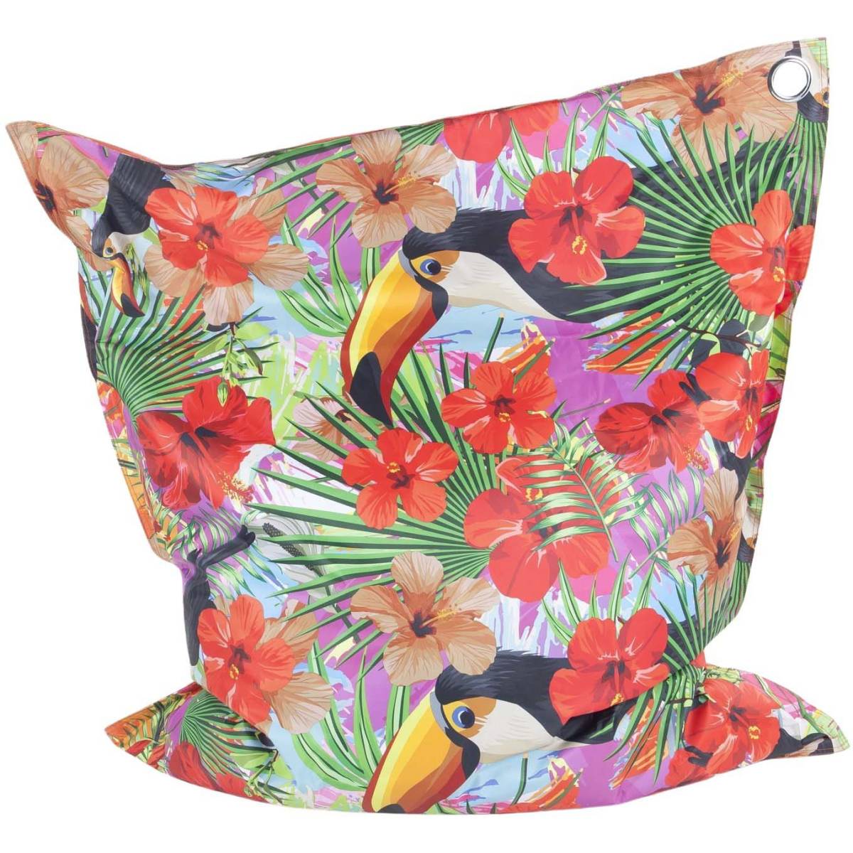 Jardindeco - Maxi coussin imprimé intérieur extérieur 110 x 130 cm Toucan - Image 1