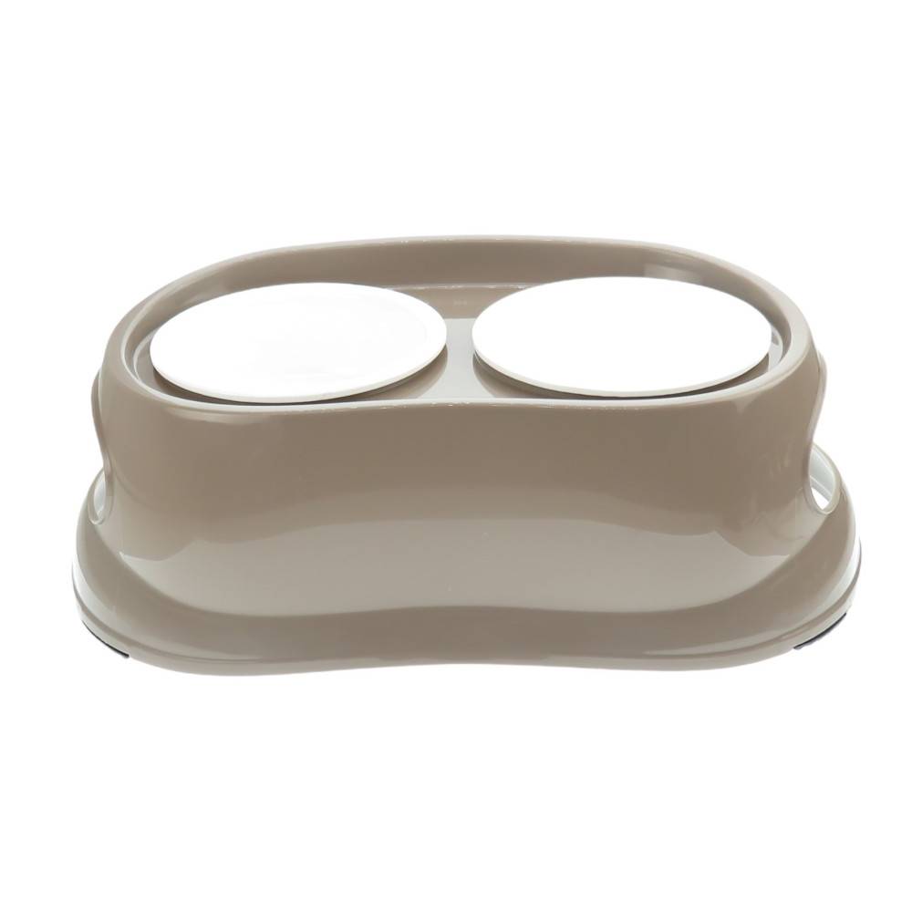 Gamelle double surélevé, 2 x 675 ml, longueur 48 cm, hauteur 17 cm, pour chien - Image 1
