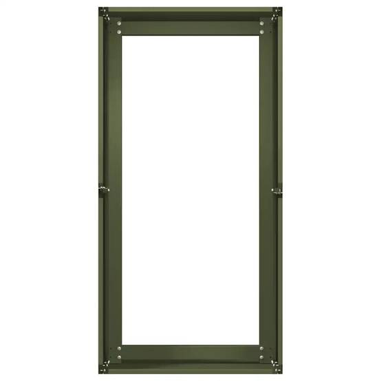 Jardinière rectangulaire design moderne balcon jardin 40 x 80 x 40 cm en acier laminé à froid vert olive - Image 3