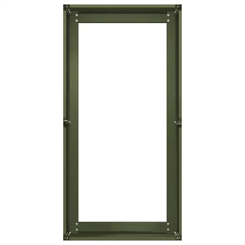 Jardinière rectangulaire design moderne balcon jardin 40 x 80 x 40 cm en acier laminé à froid vert olive - Image 3