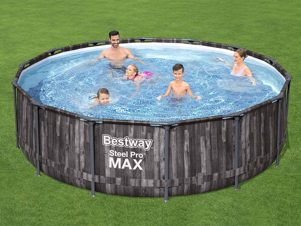Bestway - Piscine tubulaire Steel Pro Max décor bois ronde 4,27 x 1,07 m - Bestway - Image 3