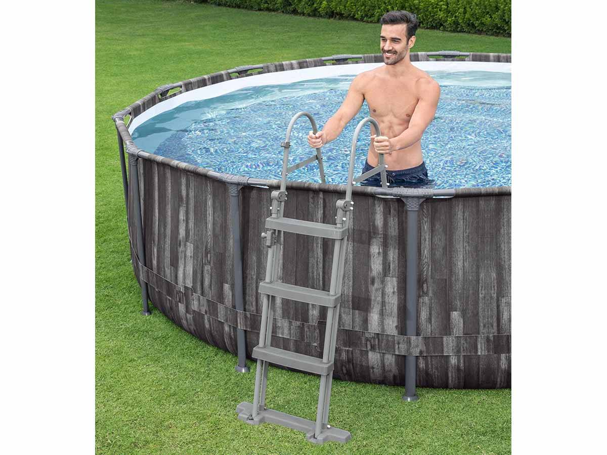 Bestway - Piscine tubulaire Steel Pro Max décor bois ronde 4,27 x 1,07 m - Bestway - Image 5