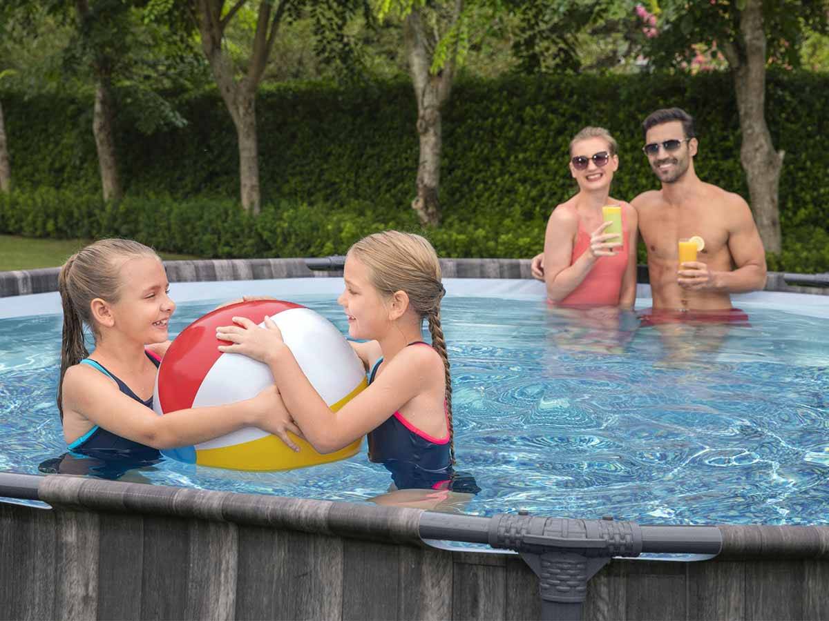 Bestway - Piscine tubulaire Steel Pro Max décor bois ronde 4,27 x 1,07 m - Bestway - Image 4