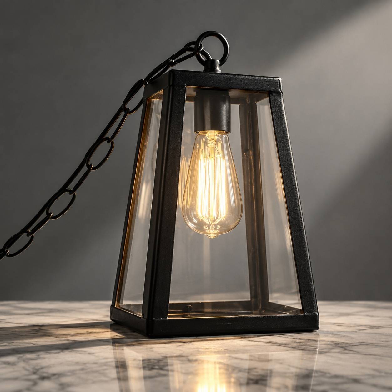 Suspension Industrielle Vintage Fer Noir pour Extérieur - Image 6
