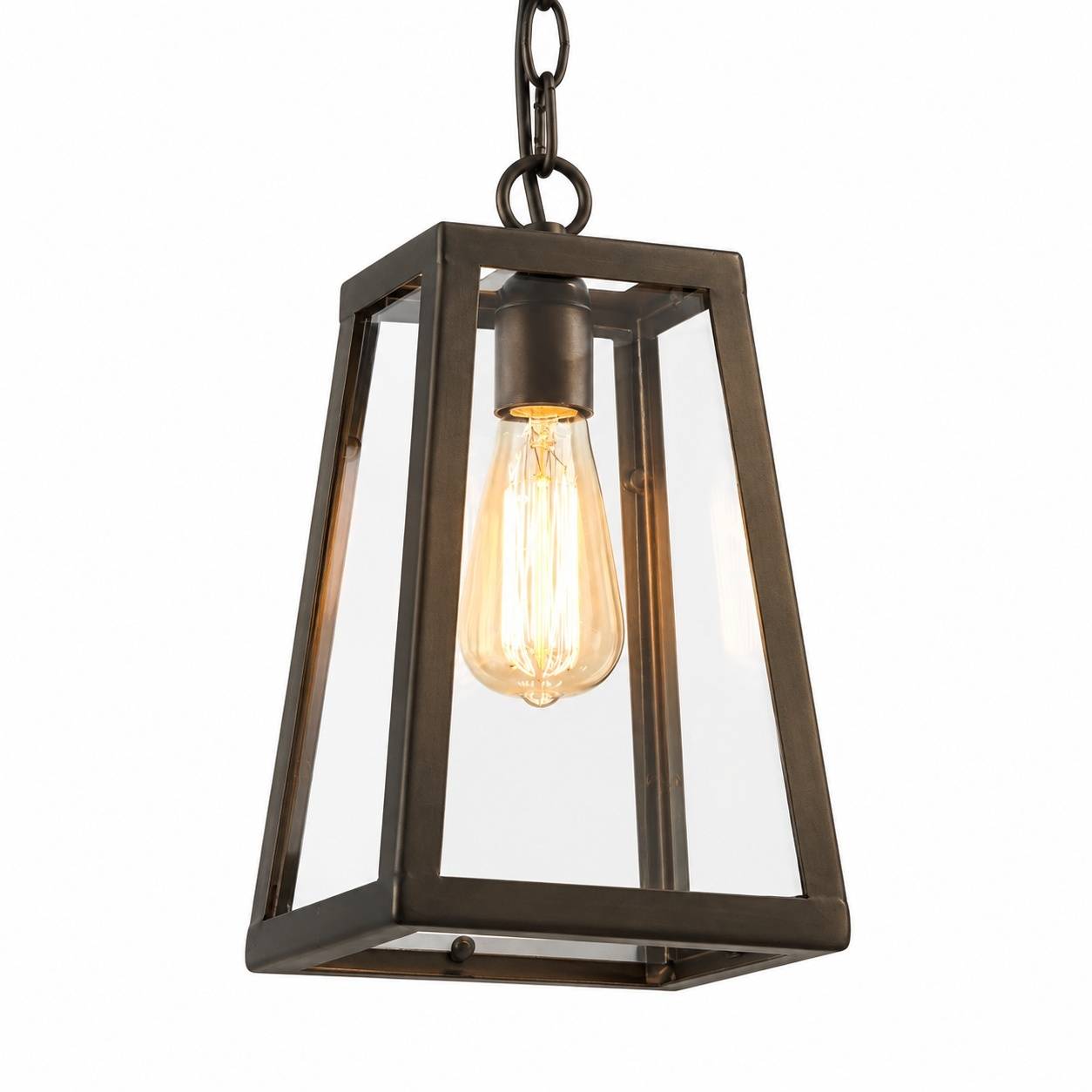 Suspension Industrielle Vintage Fer Noir pour Extérieur - Image 1