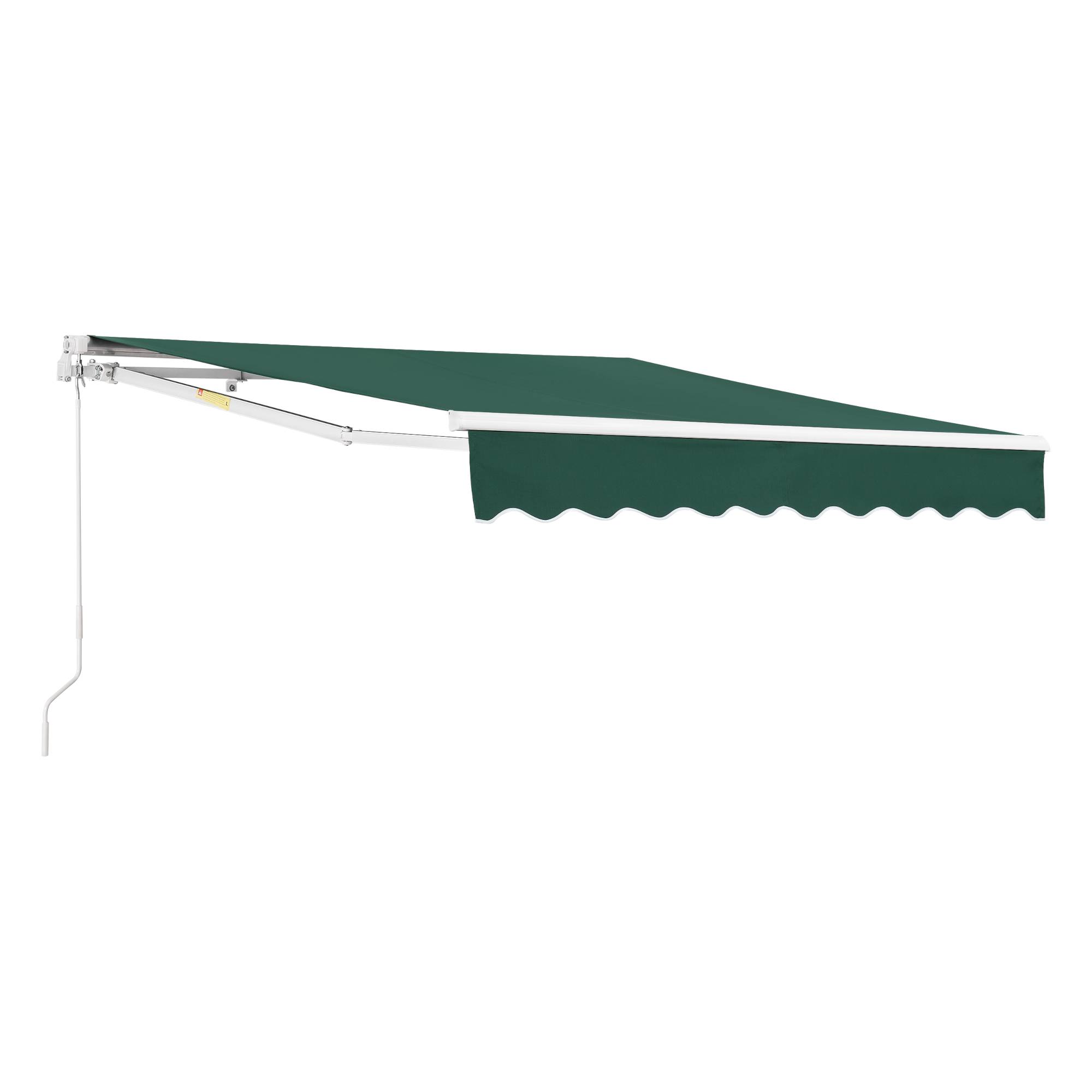 Store Banne Bitonto avec Manivelle 350 x 250 cm Vert Foncé [en.casa] - Image 1