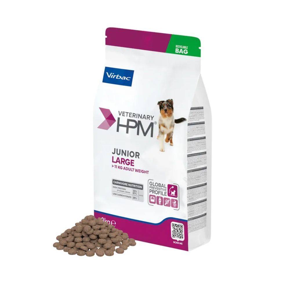 CROQUETTES CHIEN VETERINARY HPM DOG JUNIOR SPECIAL LARGE - VIRBAC 12 kg - Image 2
