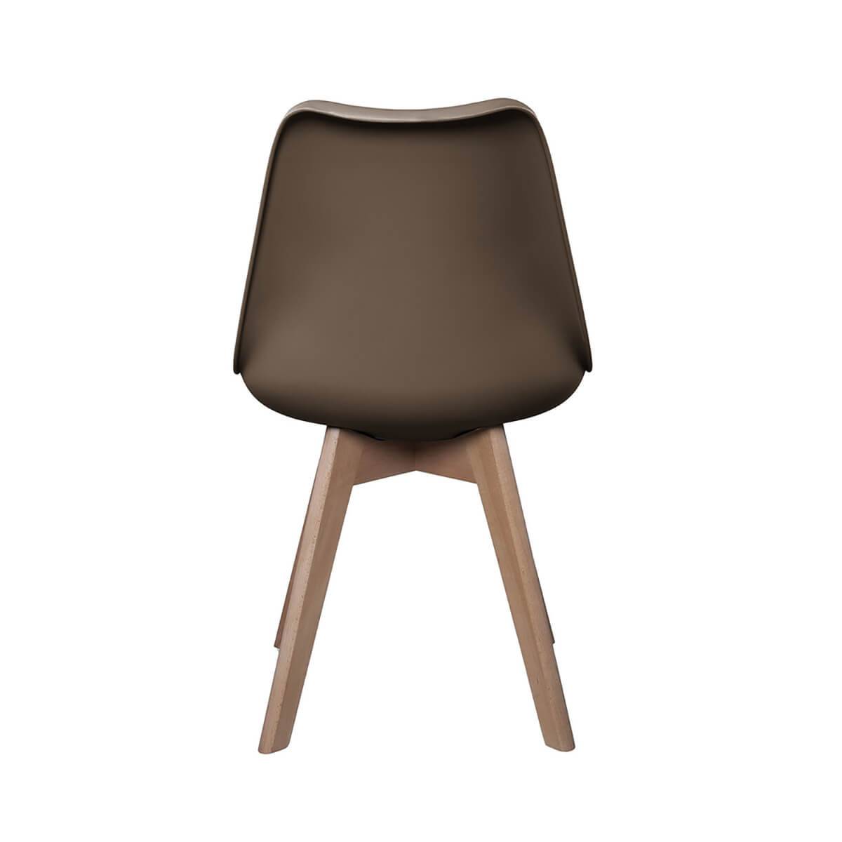 Lot de 4 Chaises Scandinaves Taupe - MEDALINE - Image 5