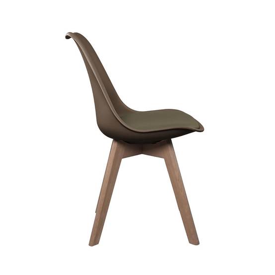 Lot de 4 Chaises Scandinaves Taupe - MEDALINE - Image 4