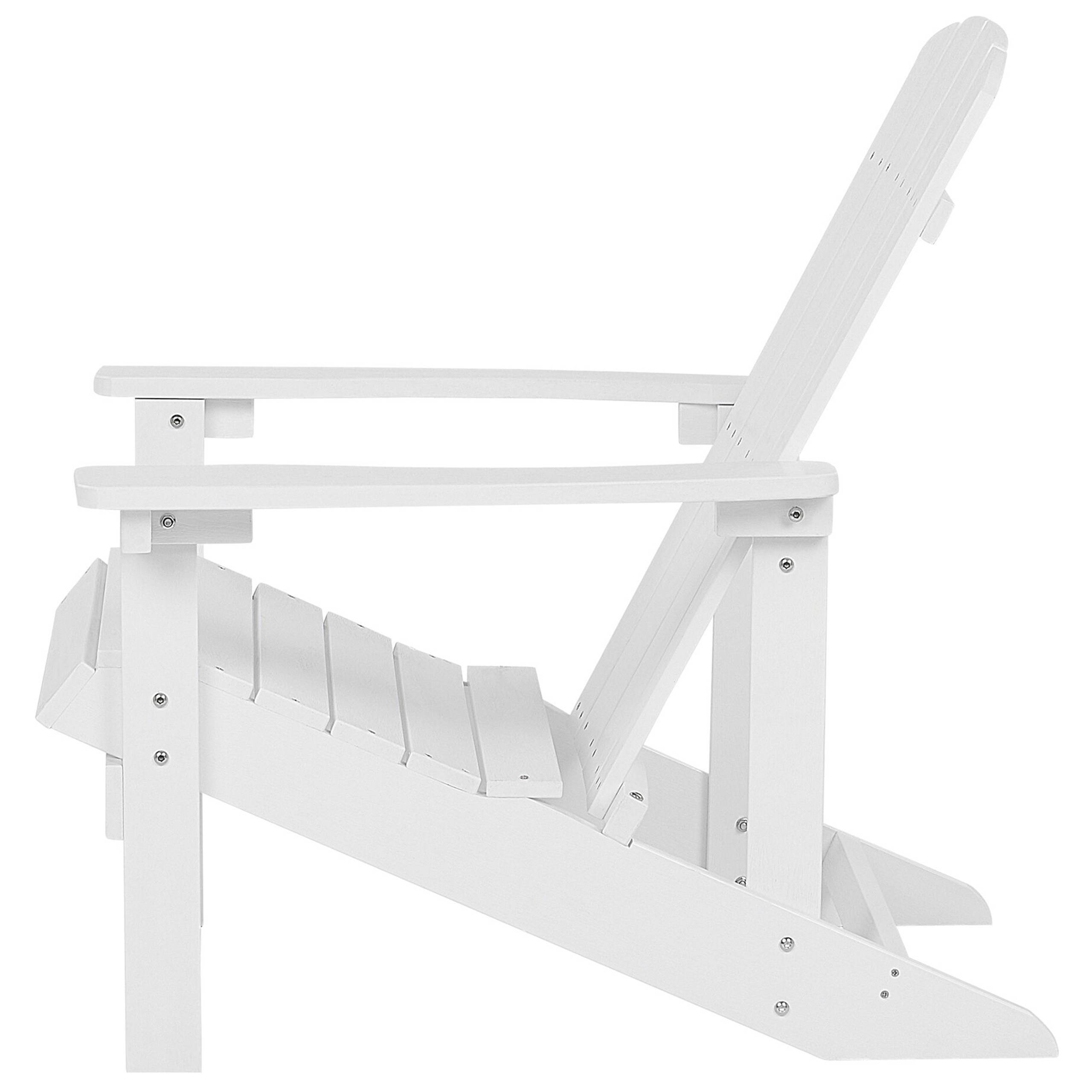 Beliani - Chaise de jardin Bois synthétique Blanc ADIRONDACK - Beliani - Image 6