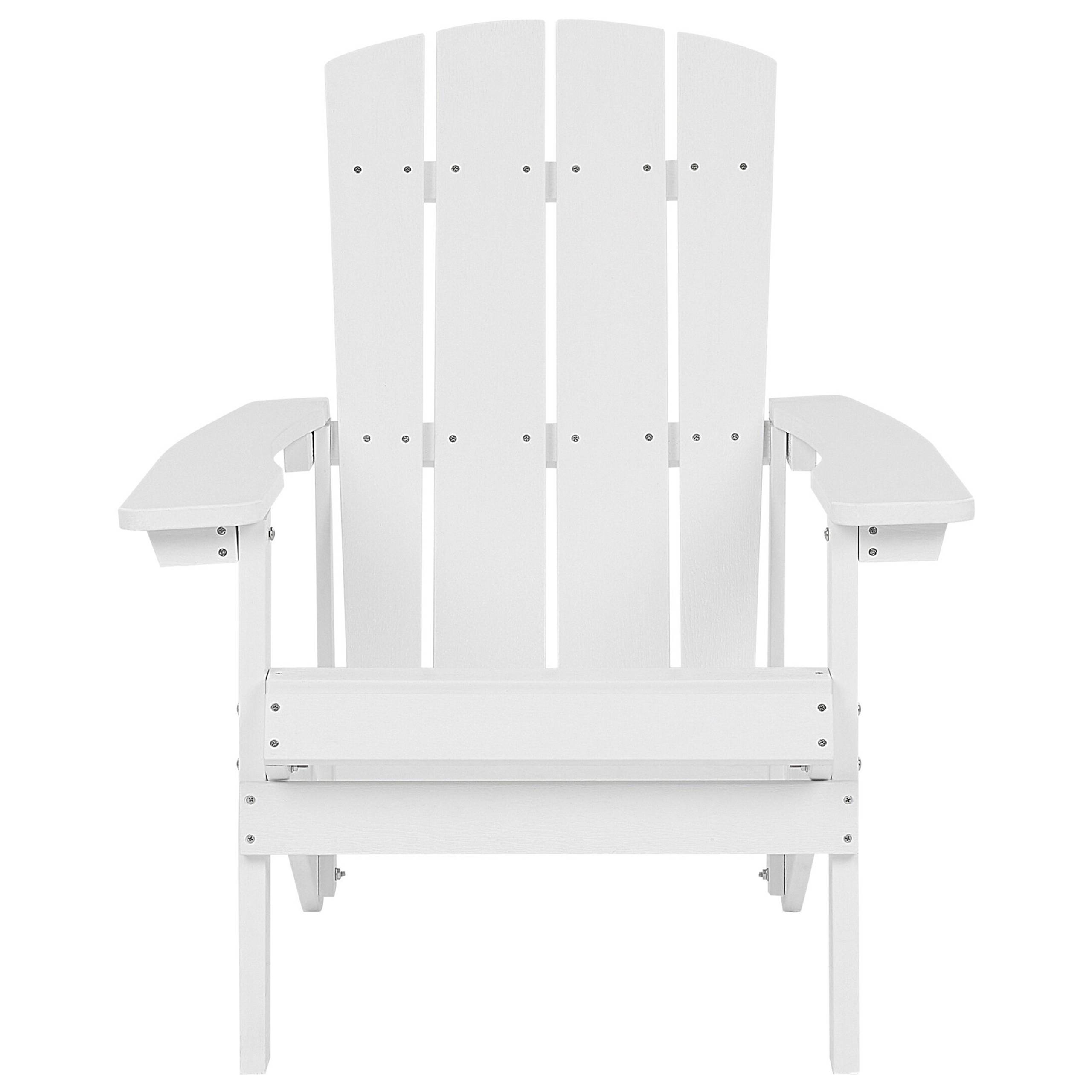 Beliani - Chaise de jardin Bois synthétique Blanc ADIRONDACK - Beliani - Image 5