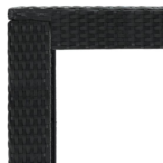 Maison Chic - Table d'extérieur - Table de bar de jardin - Table de jardin Noir 100x60,5x110,5 cm Résine tressée - Image 5