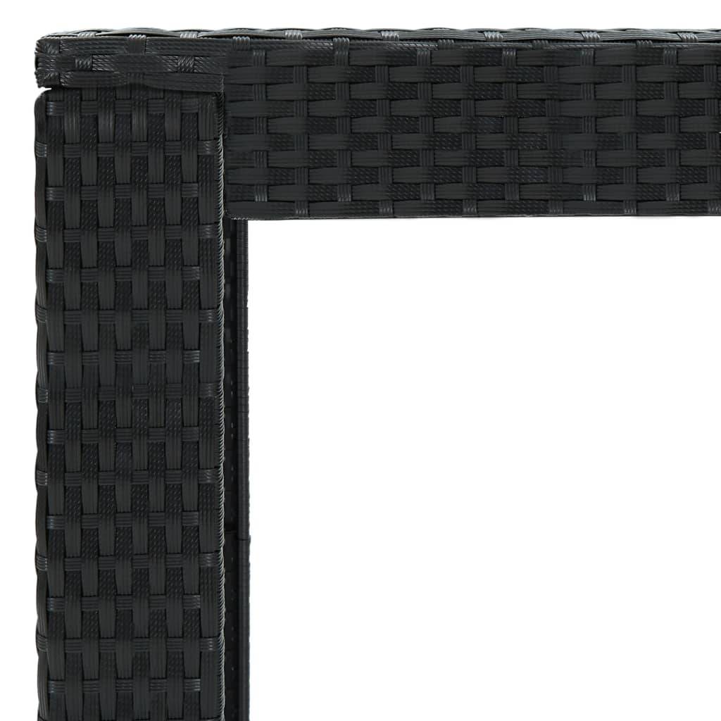 Maison Chic - Table d'extérieur - Table de bar de jardin - Table de jardin Noir 100x60,5x110,5 cm Résine tressée - Image 5