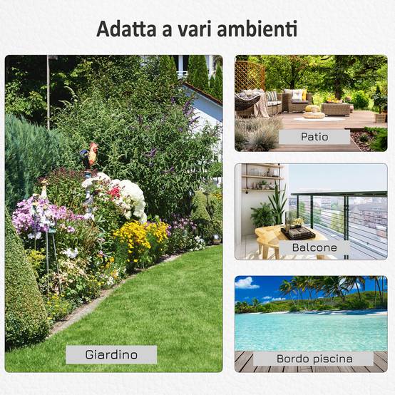 Pied Parasol Ciment Métal Jardin Base Lestée Design Minimaliste 13kg Noir - ComfortXL Outdoor Living - Image 8