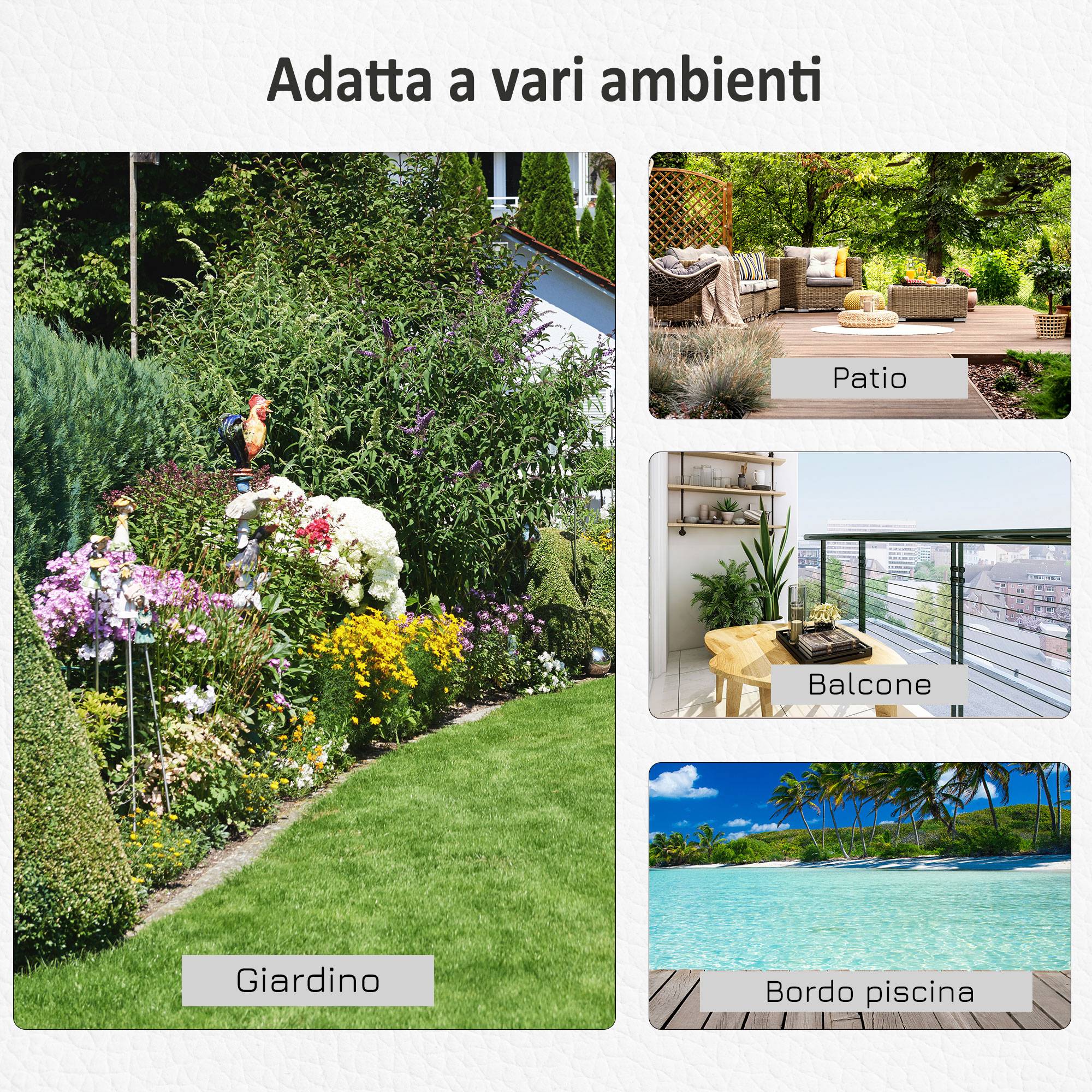 Pied Parasol Ciment Métal Jardin Base Lestée Design Minimaliste 13kg Noir - ComfortXL Outdoor Living - Image 8