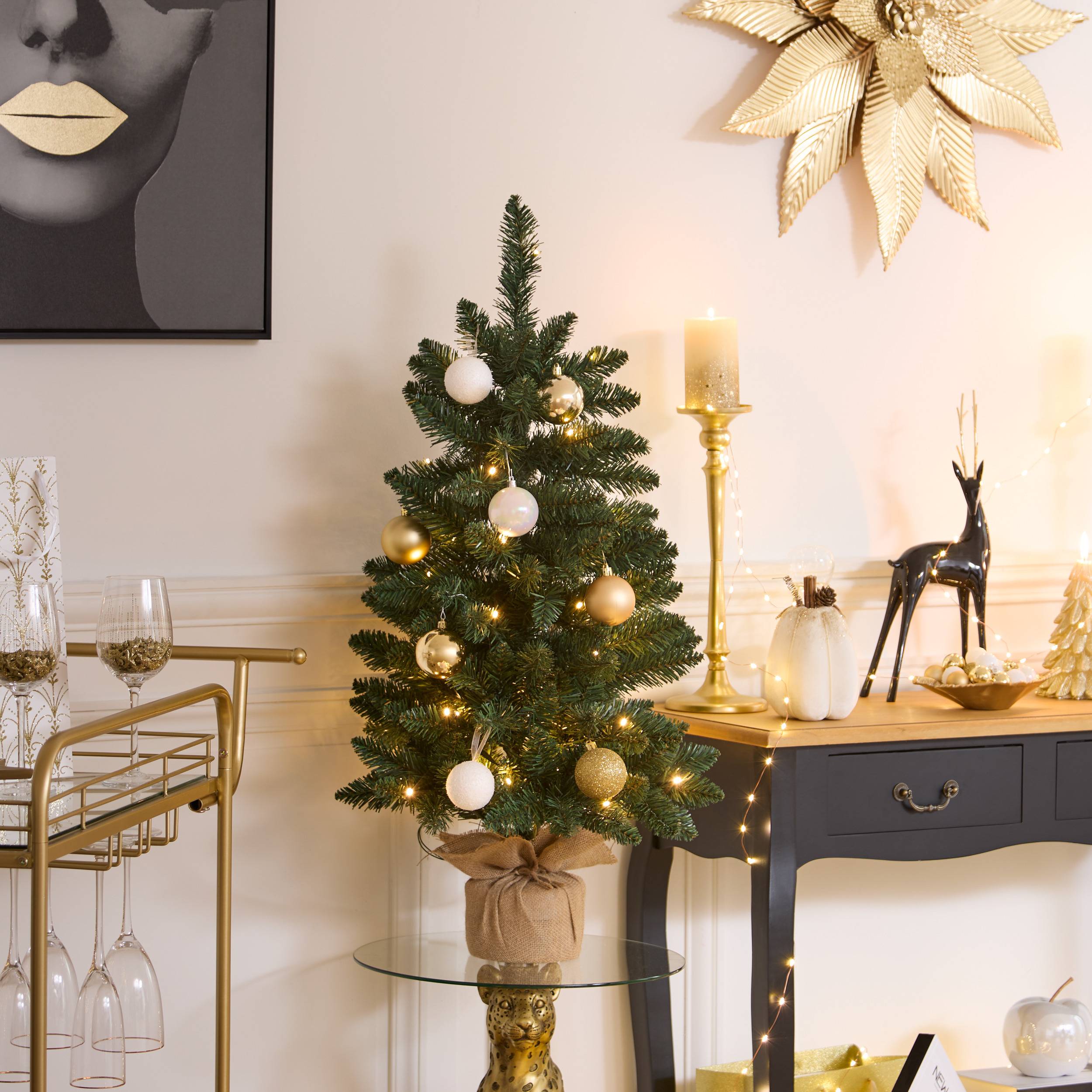 Fééric Lights & Christmas - Sapin de Noël artificiel de table Juti lumineux 90 cm - Feeric Lights & Christmas - Image 1