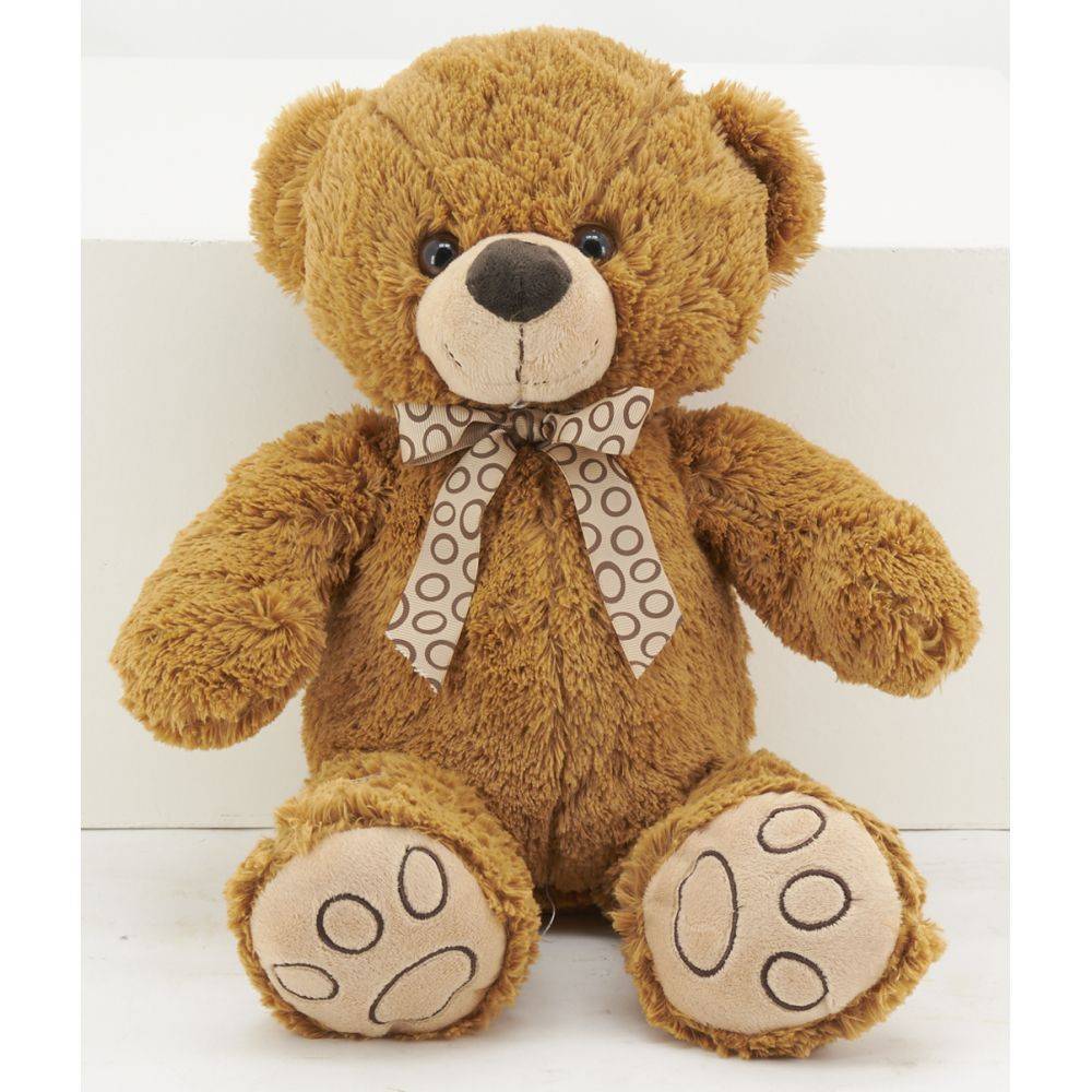 Aubry Gaspard - Peluche ours en acrylique brun 30 cm - Image 4