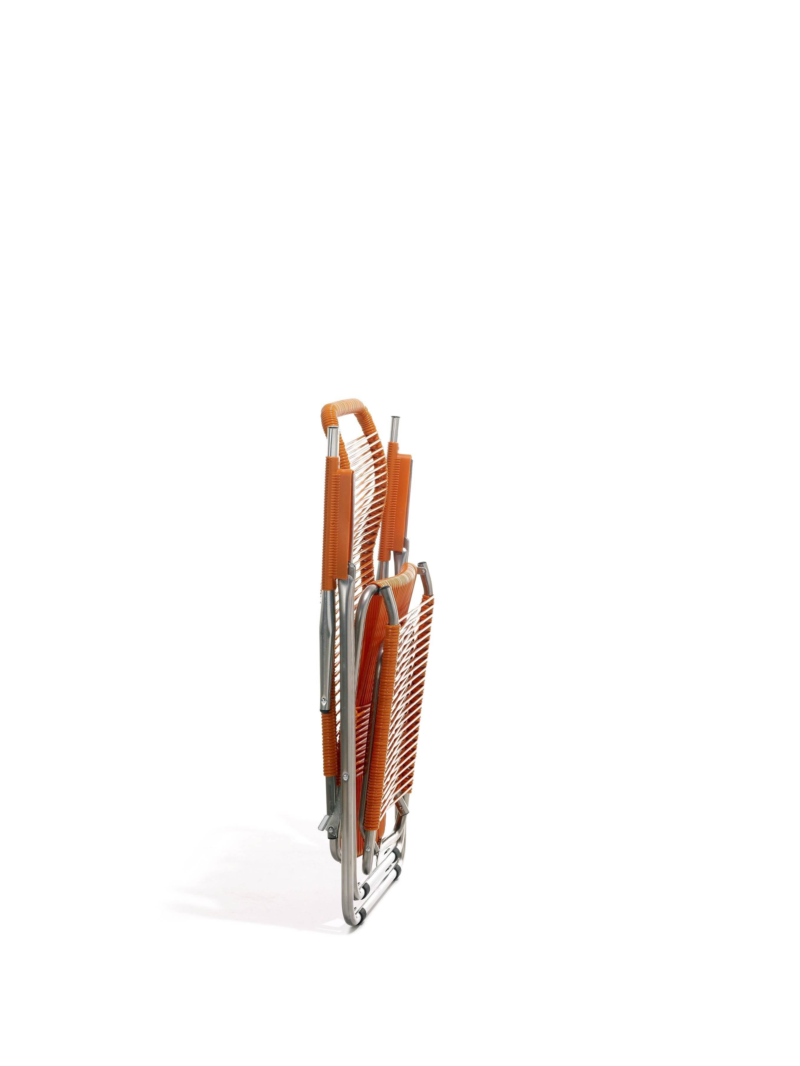 Fiam - Fauteuil Relax SPAGHETTI Aluminium BRUT PVC ORANGE 127/168x60x73/108 cm FIAM - Image 3