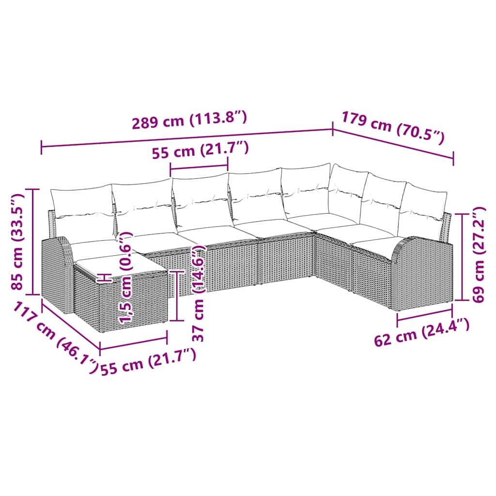 ComfortXL - Grand salon de jardin 8 places en polyrotin modulable pour terrasse Noir – ComfortXL Outdoor Living - Image 9