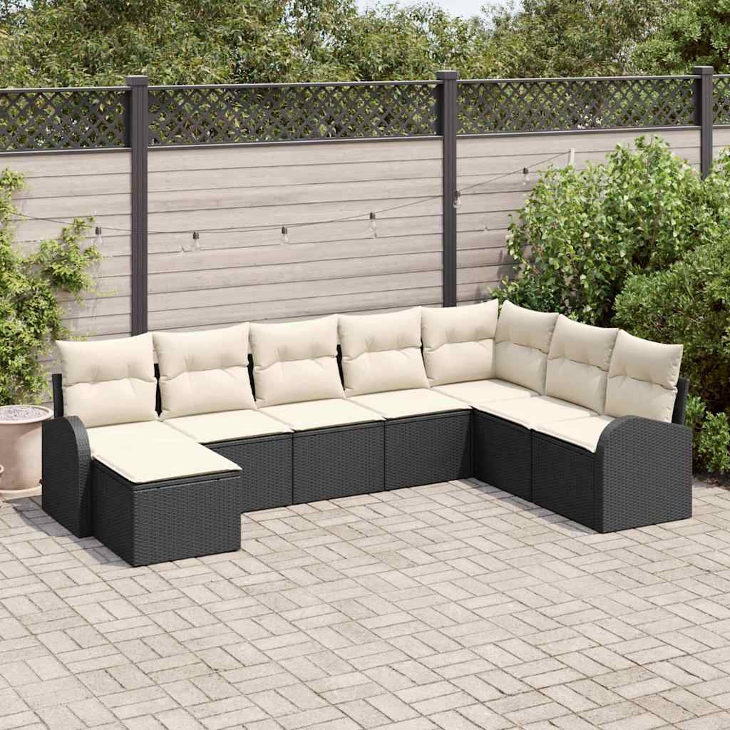 ComfortXL - Grand salon de jardin 8 places en polyrotin modulable pour terrasse Noir – ComfortXL Outdoor Living - Image 1