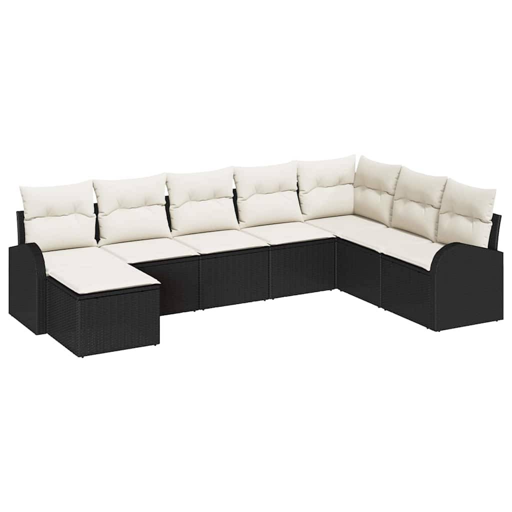 ComfortXL - Grand salon de jardin 8 places en polyrotin modulable pour terrasse Noir – ComfortXL Outdoor Living - Image 2