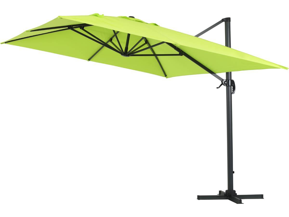 Habitat Et Jardin - Parasol Jardin Déporté Alu "sun 4" - Rectangle - 3 X 4 M + Housse De Protection - Vert -habitat Et Jardin - Image 2
