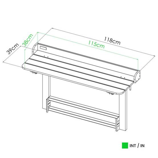 Cerland - Bar de jardin, Table rabattable bois 2 personnes Acanta - Image 6