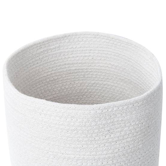 Paniers Blanc et Beige en Jute 20/25/30 cm Ronds Faits Main Rangement Intérieur pour Linge Facile à Entretenir Lot de 3 - Image 5