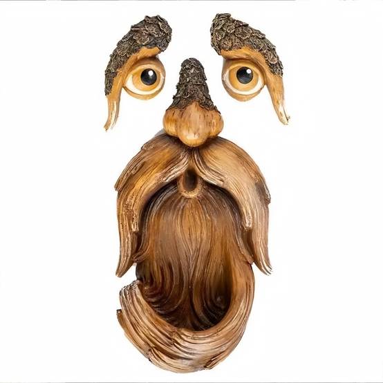 Mangeoire à oiseaux-Décoration visage d'arbre - Polyresine résistante - Mangeoire oiseaux - Living123 - Image 1