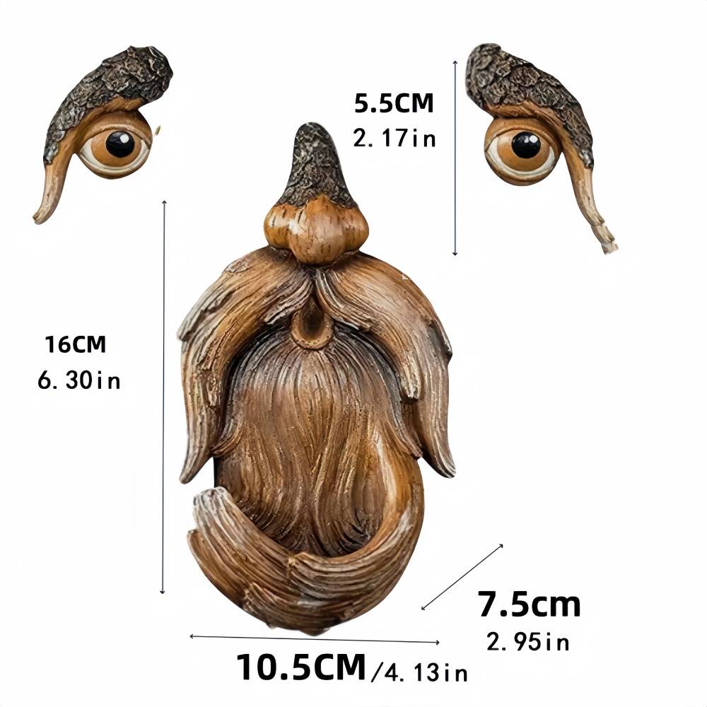 Mangeoire à oiseaux-Décoration visage d'arbre - Polyresine résistante - Mangeoire oiseaux - Living123 - Image 7