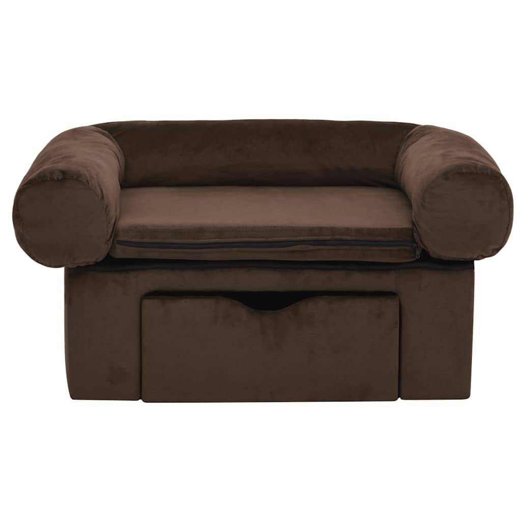 Panier velours marron 75 x 50 x 38 cm - Prolenta premium p377.0 - Image 3
