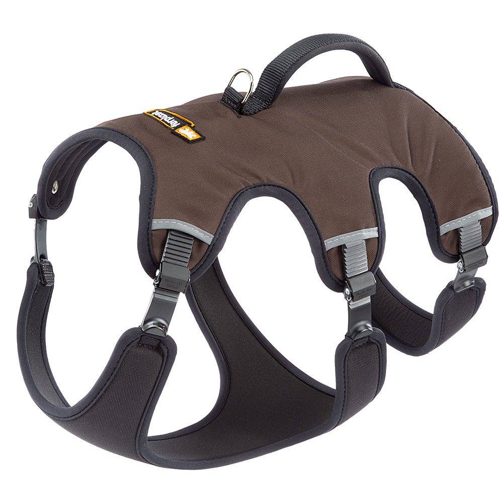 Ferplast - Ferplast Harnais Chien Réglable L Poitrail 70-80 cm avec Poignée, Marron - Image 1
