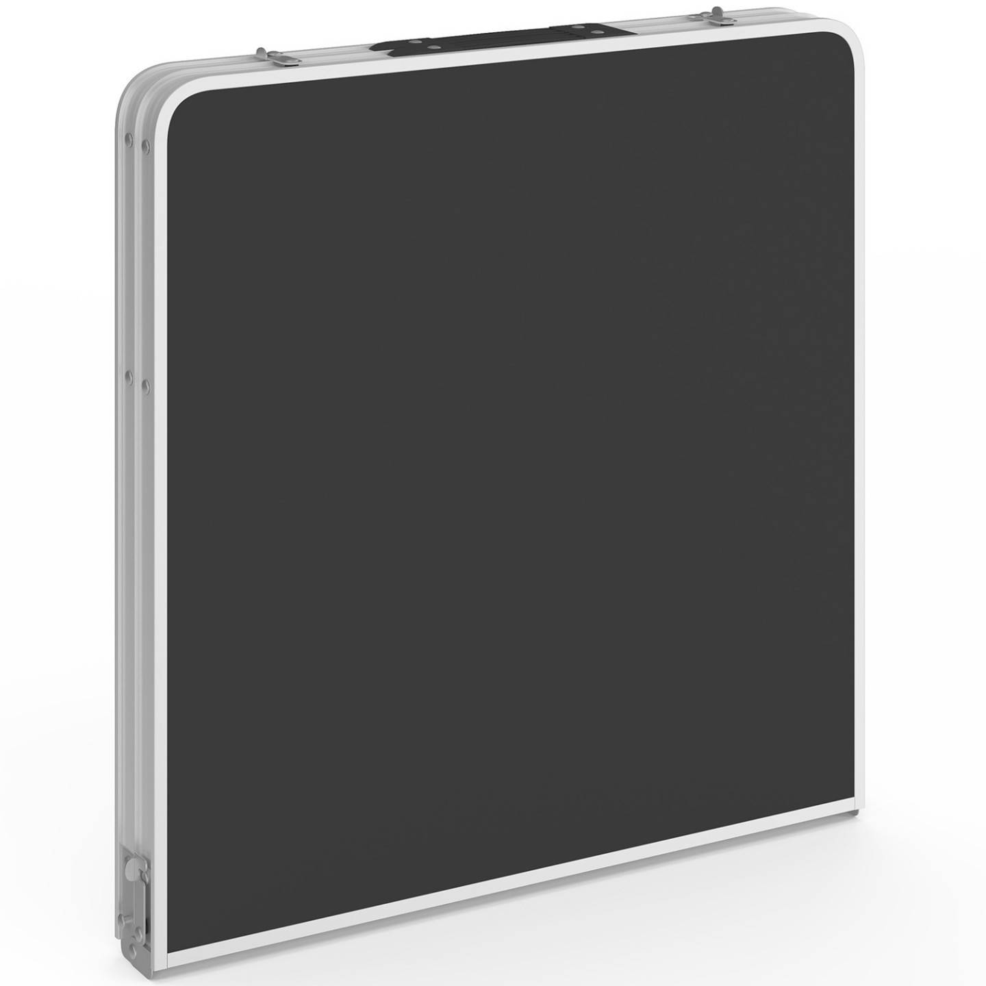 Table de camping pliante d'appoint 120 cm réglable en hauteur et 4 tabourets noirs - Image 7
