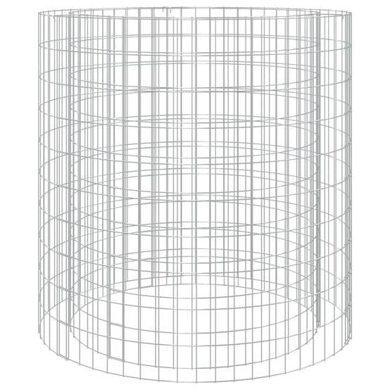 Très Grand Foyer Gabion Rond en Fer Galvanisé pour Jardin Ø 100x100 cm – ComfortXL Outdoor Living - Image 2